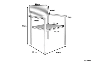 Puutarhatuoli Viareggio 53 cm 6 kpl - Puutarhakalusteet - Puutarhatuoli - Ulkotilan ruokatuoli