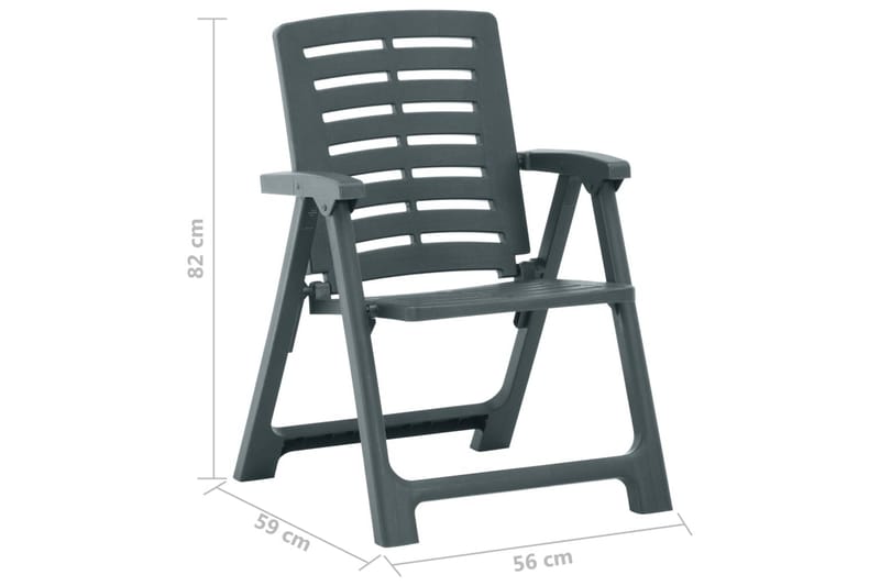 Puutarhatuolit 2 kpl muovi vihreä - Karmituoli ulos - Parveketuoli & taittotuoli ulos - Ulkotilan ruokatuoli