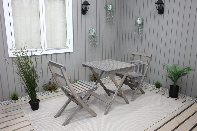 Ruokatuoli Larios - Harmaa - Puutarhakalusteet - Puutarhatuoli - Ulkotilan ruokatuoli