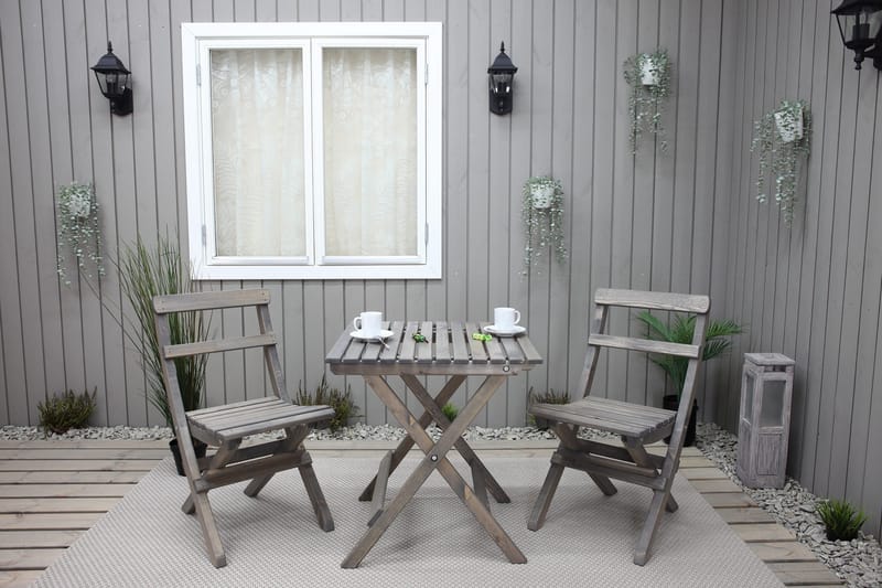 Ruokatuoli Larios - Harmaa - Puutarhakalusteet - Puutarhatuoli - Ulkotilan ruokatuoli