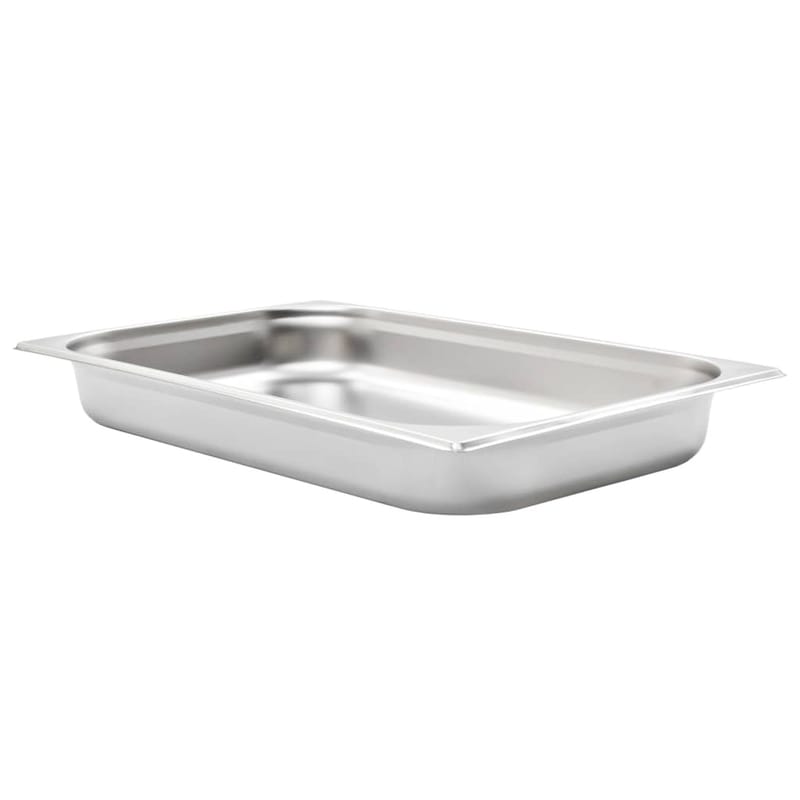 Ruokavuoat 4 kpl GN 1/1 65mm ruostumaton teräs - Hopea - Puutarhakalusteet - Puutarhatuoli - Ulkotilan ruokatuoli