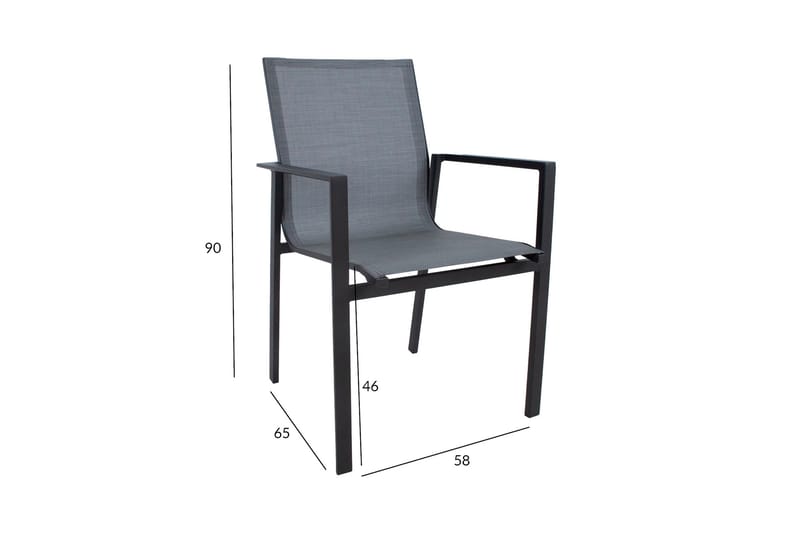 Tuoli Amalfi Harmaa - Puutarhakalusteet - Puutarhatuoli - Ulkotilan ruokatuoli