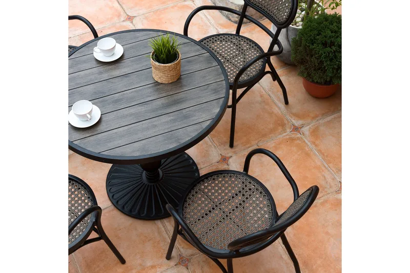 Tuoli Bolgheri Ruskea/Musta - Puutarhakalusteet - Puutarhatuoli - Ulkotilan ruokatuoli