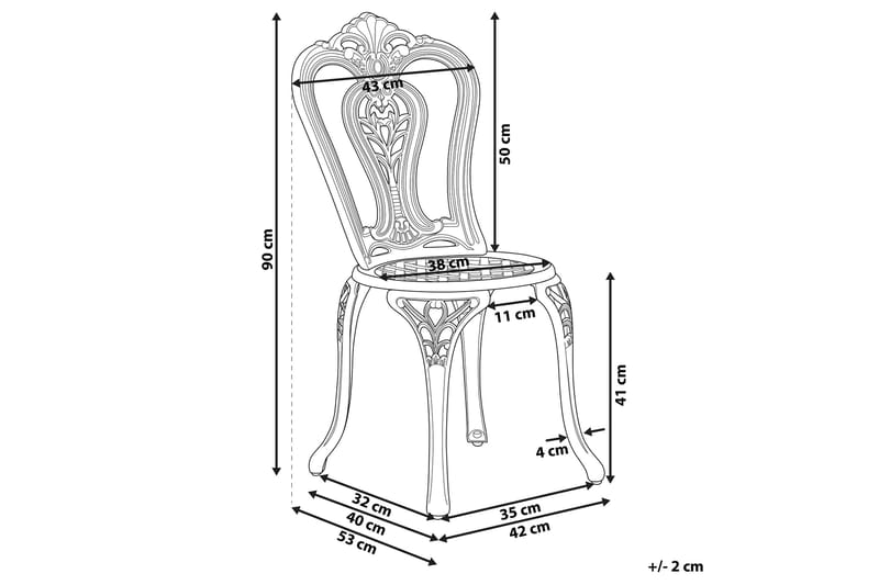 Tuoli Radogna 2-pak - Ruskea - Puutarhakalusteet - Puutarhatuoli - Ulkotilan ruokatuoli