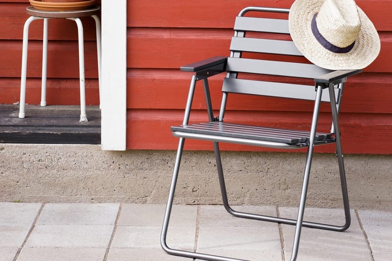 Tuoli Retro 305 musta/harmaa - Varax - Puutarhakalusteet - Puutarhatuoli - Ulkotilan ruokatuoli