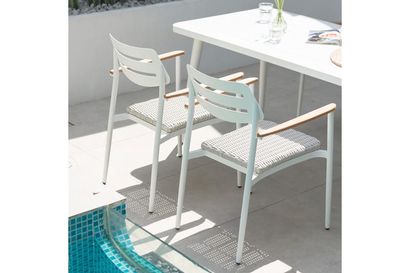 Tuoli Wales Valkoinen - Puutarhakalusteet - Puutarhatuoli - Ulkotilan ruokatuoli