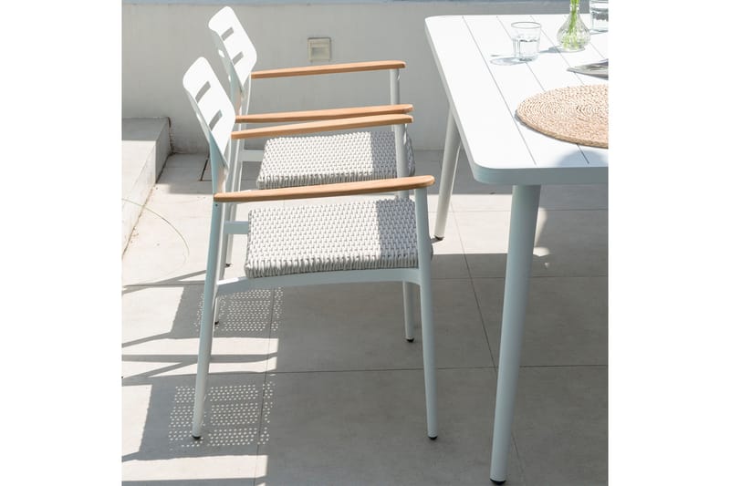 Tuoli Wales Valkoinen - Puutarhakalusteet - Puutarhatuoli - Ulkotilan ruokatuoli