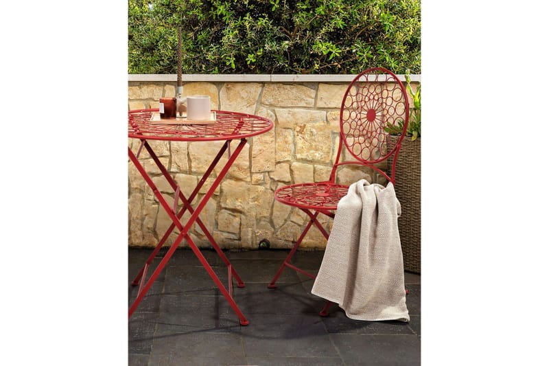 Terrace Ruokatuoli Ulkokäyttöön - Punainen - Puutarhakalusteet - Puutarhatuoli - Karmituoli ulos