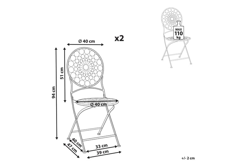 Terrace Ruokatuoli Ulkokäyttöön - Punainen - Puutarhakalusteet - Puutarhatuoli - Karmituoli ulos