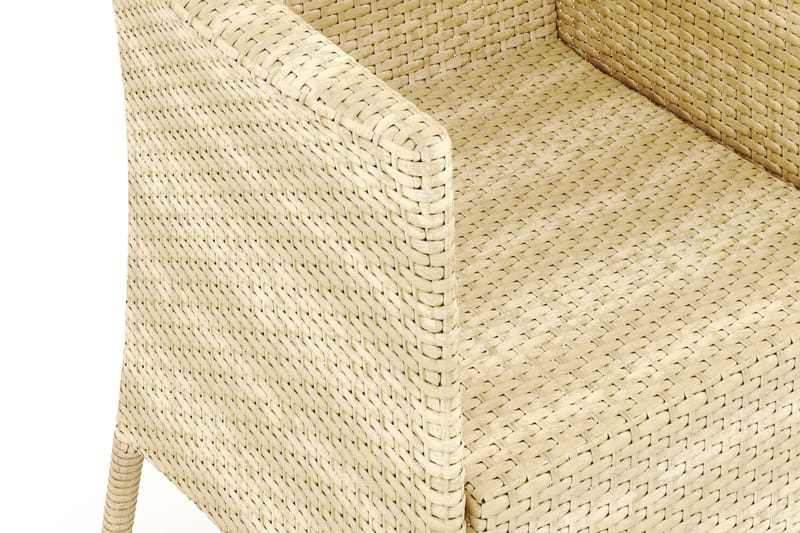 Thor Lounge-nojatuoli Ulkokäyttöön Polyrottinkia - Beige - Puutarhakalusteet - Puutarhatuoli - Ulkotilan nojatuolit