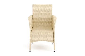Thor ulkonoja-/loungetuoli – ulkokalusteet polyrottinkia - Beige - Puutarhakalusteet - Puutarhatuoli - Ulkotilan nojatuolit
