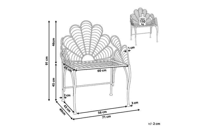 Thorpe Ulkotuoli - Musta - Puutarhakalusteet - Puutarhatuoli - Ulkotilan nojatuolit