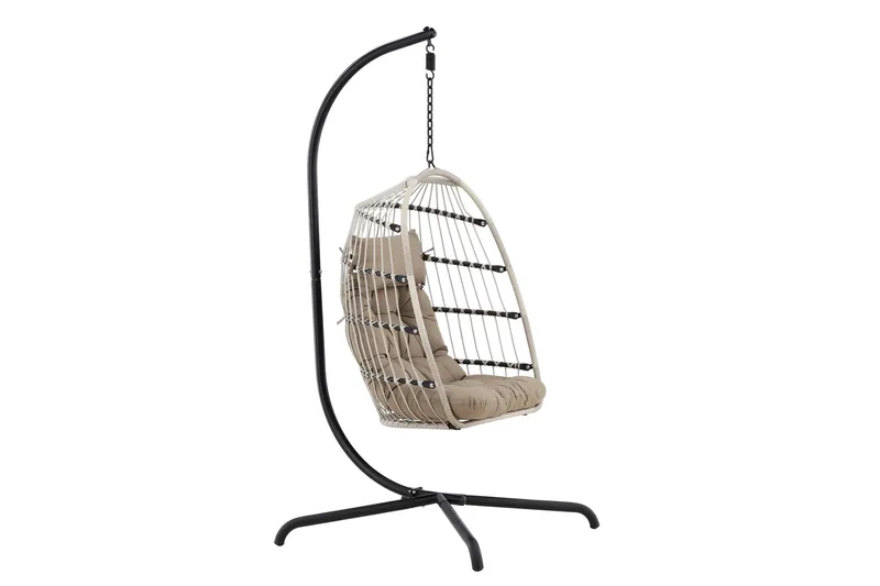 Trezza Riipputuoli Ulkokäyttöön 75x70 cm - Harmaa - Puutarhakalusteet - Puutarhatuoli - Riipputuoli