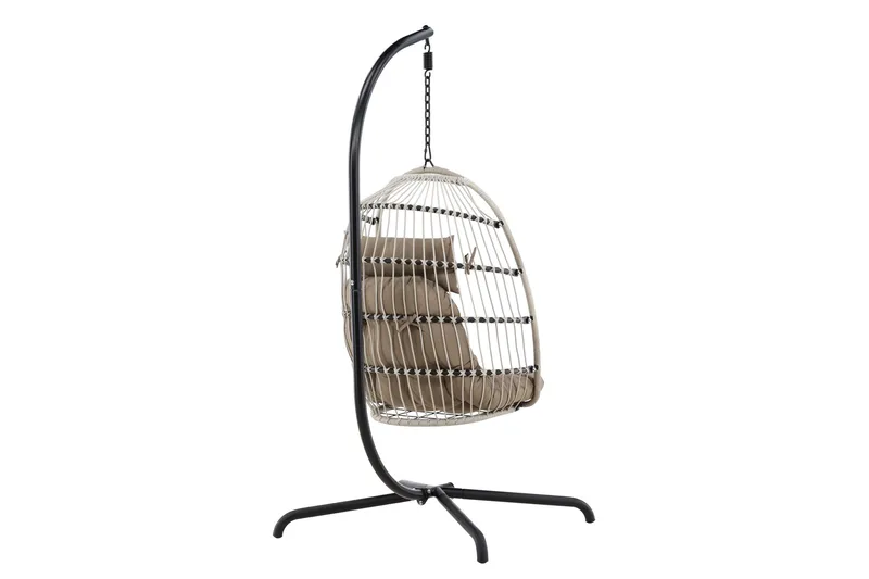 Trezza Riipputuoli Ulkokäyttöön 75x70 cm - Harmaa - Puutarhakalusteet - Puutarhatuoli - Riipputuoli