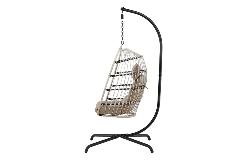 Trezza Riipputuoli Ulkokäyttöön 75x70 cm - Harmaa - Puutarhakalusteet - Puutarhatuoli - Riipputuoli