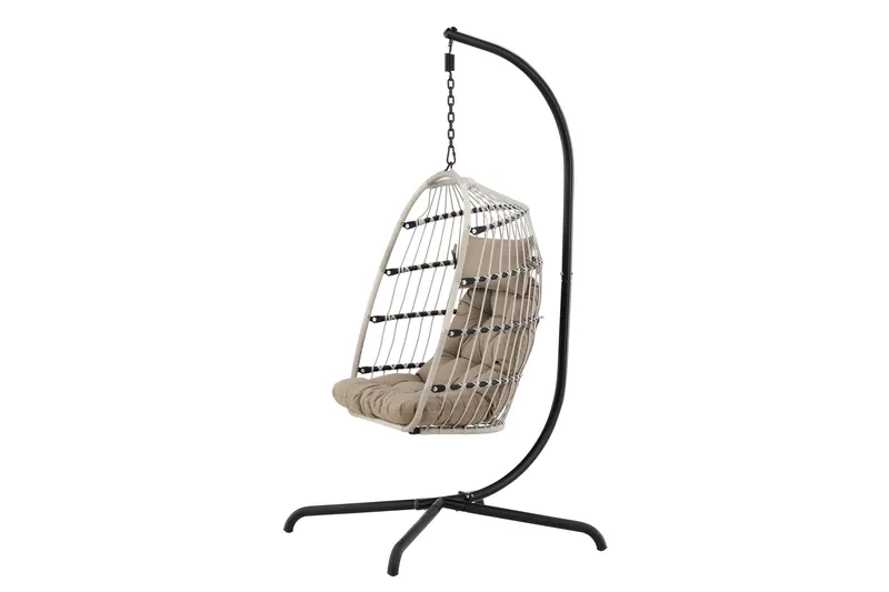 Trezza Riipputuoli Ulkokäyttöön 75x70 cm - Harmaa - Puutarhakalusteet - Puutarhatuoli - Riipputuoli