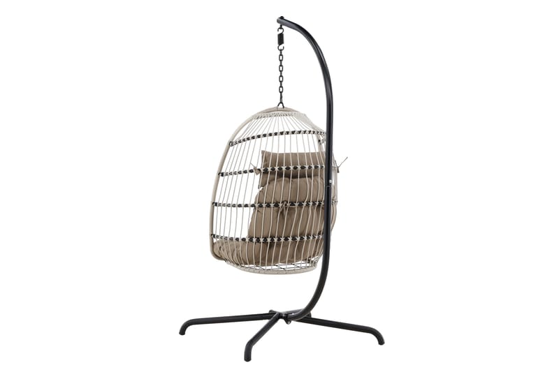 Trezza Riipputuoli Ulkokäyttöön 75x70 cm - Harmaa - Puutarhakalusteet - Puutarhatuoli - Riipputuoli