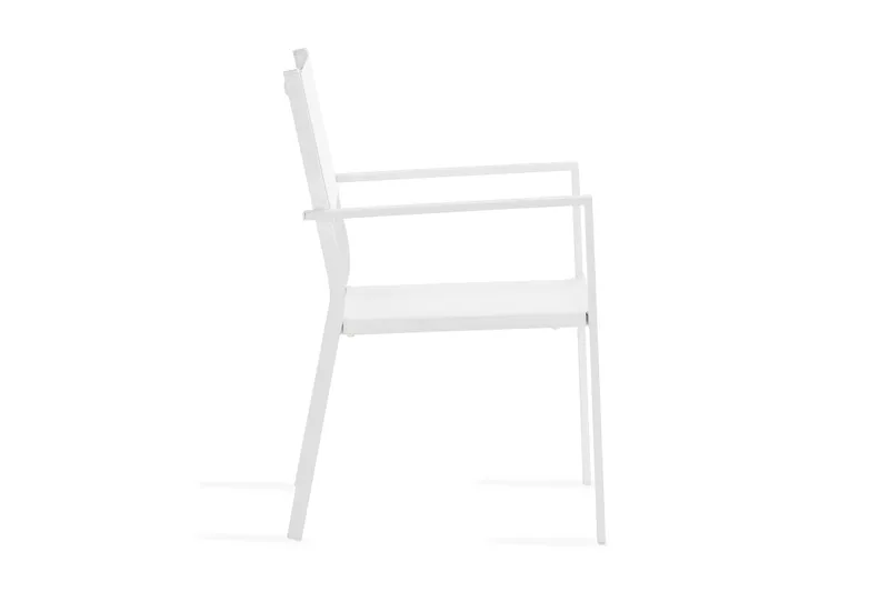 Tunis Pinottava Tuoli Ulkokäyttöön - Valkoinen/Valkoinen - Puutarhakalusteet - Puutarhatuoli - Karmituoli ulos