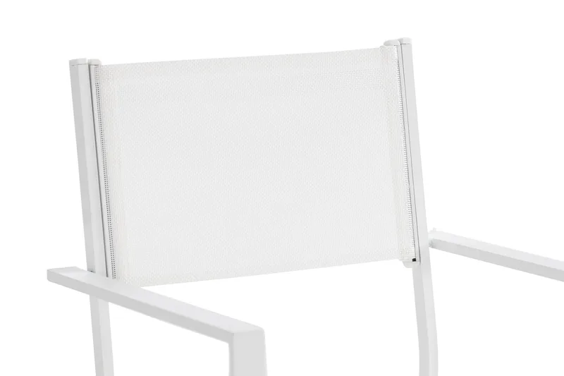 Tunis pinottava ulkotuoli - Valkoinen/valkoinen - Puutarhakalusteet - Puutarhatuoli - Karmituoli ulos