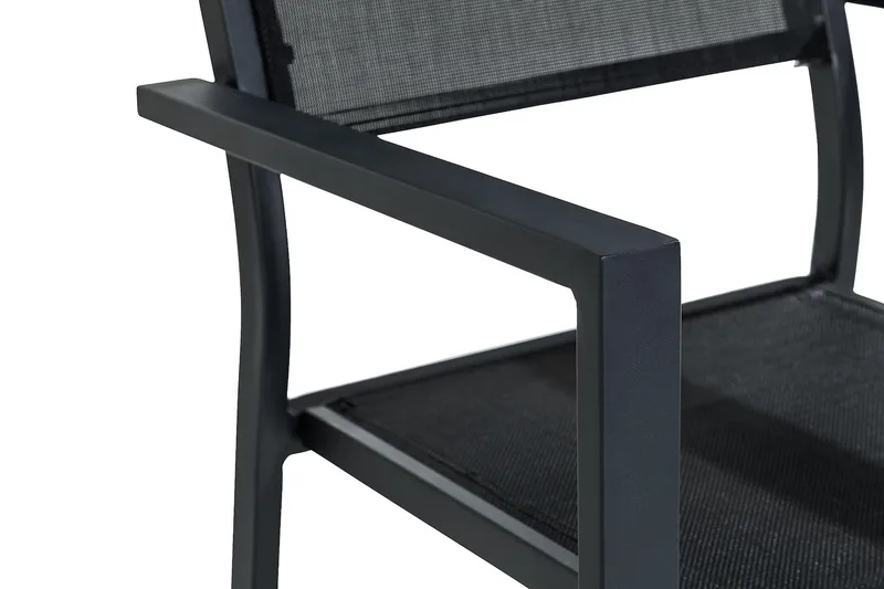 Tunis Pinottava Tuoli Ulkokäyttöön - Musta - Puutarhakalusteet - Puutarhatuoli - Karmituoli ulos