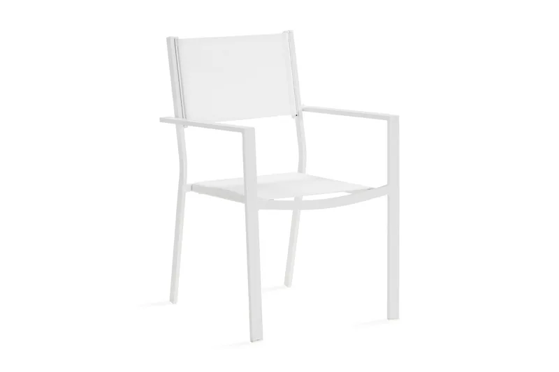 Tunis pinottava ulkotuoli - Valkoinen/valkoinen - Puutarhakalusteet - Puutarhatuoli - Karmituoli ulos