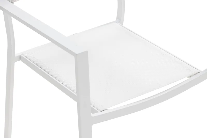 Tunis Pinottava Tuoli Ulkokäyttöön - Valkoinen/Valkoinen - Puutarhakalusteet - Puutarhatuoli - Karmituoli ulos