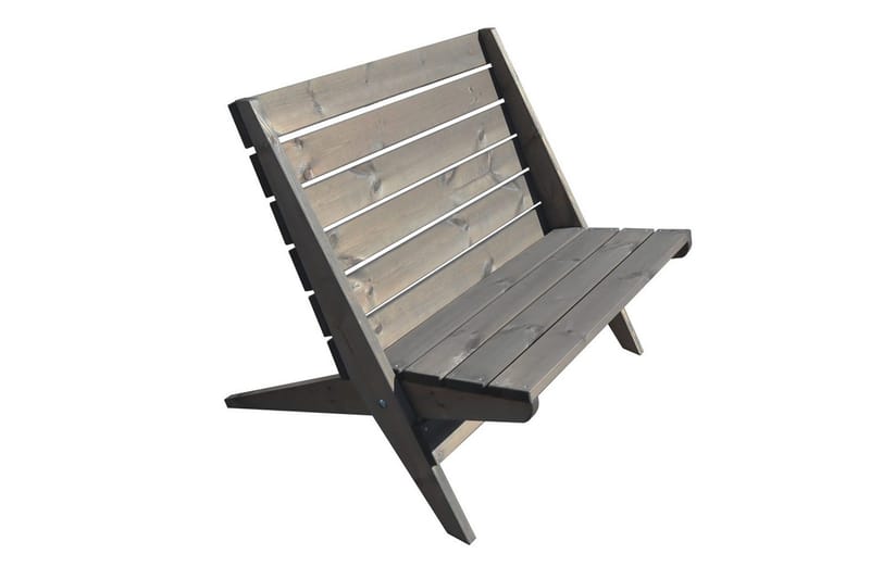 Tuoli EcoFurn Granny Double Mänty Öljytty Harmaa - Harmaa - Puutarhakalusteet - Puutarhatuoli - Ulkotilan nojatuolit