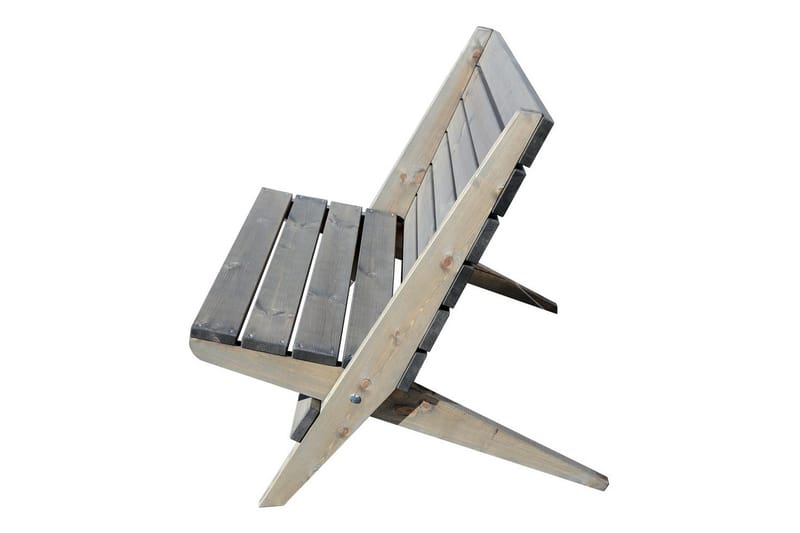 Tuoli EcoFurn Granny Double Mänty Öljytty Harmaa - Harmaa - Puutarhakalusteet - Puutarhatuoli - Ulkotilan nojatuolit