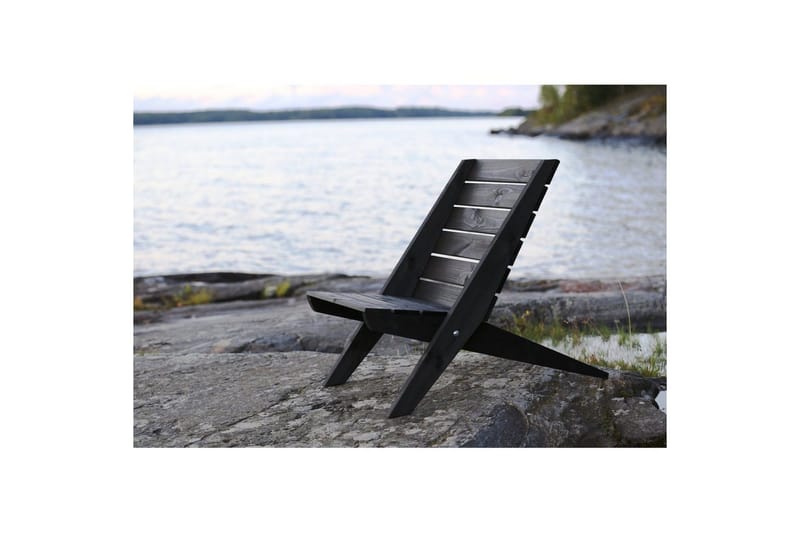 Tuoli EcoFurn Granny Mänty Öljytty Musta - Musta - Puutarhakalusteet - Puutarhatuoli - Ulkotilan nojatuolit