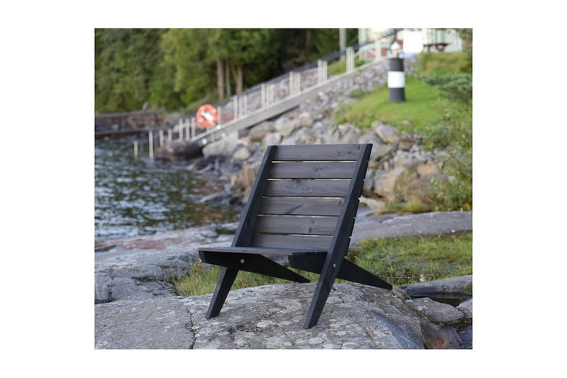 Tuoli EcoFurn Granny Mänty Öljytty Musta - Musta - Puutarhakalusteet - Puutarhatuoli - Ulkotilan nojatuolit