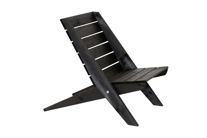 Tuoli EcoFurn Granny Mänty Öljytty Musta, Musta