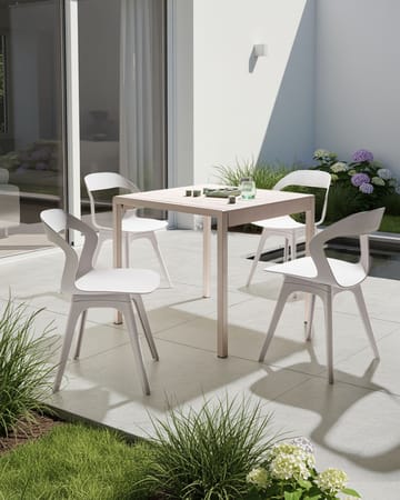 Tuoli ulos Lachania - Beige - Puutarhakalusteet - Puutarhatuoli - Karmituoli ulos