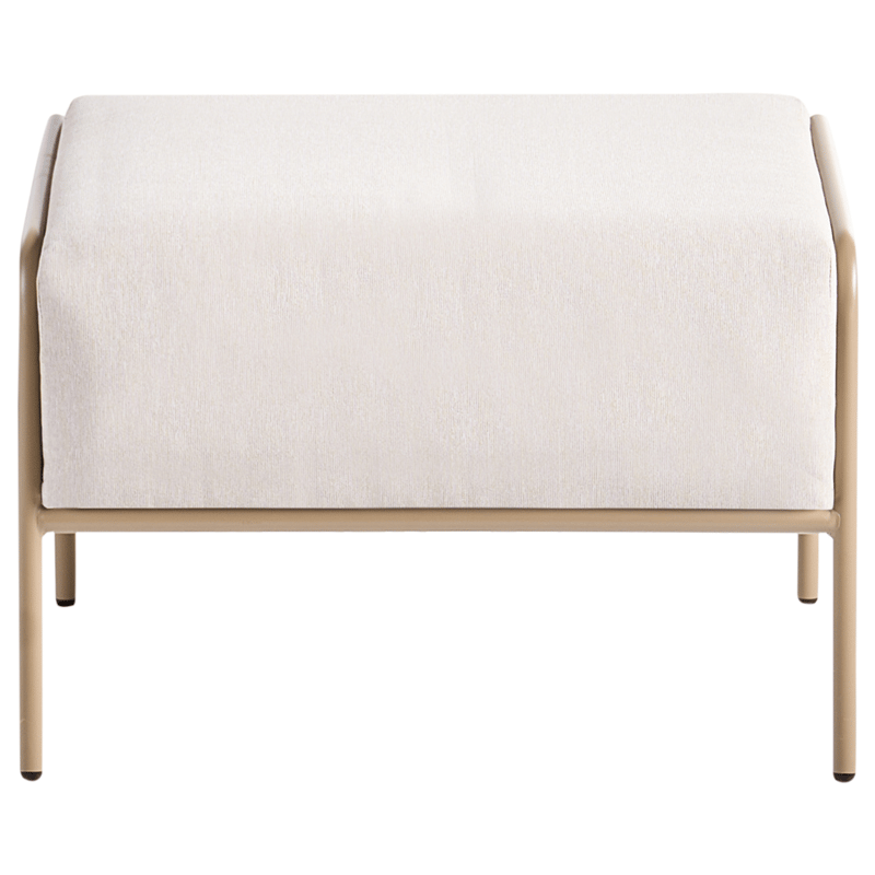 Tuoli ulos Nimis jalkarahilla - Beige - Puutarhakalusteet - Puutarhatuoli - Ulkotilan nojatuolit