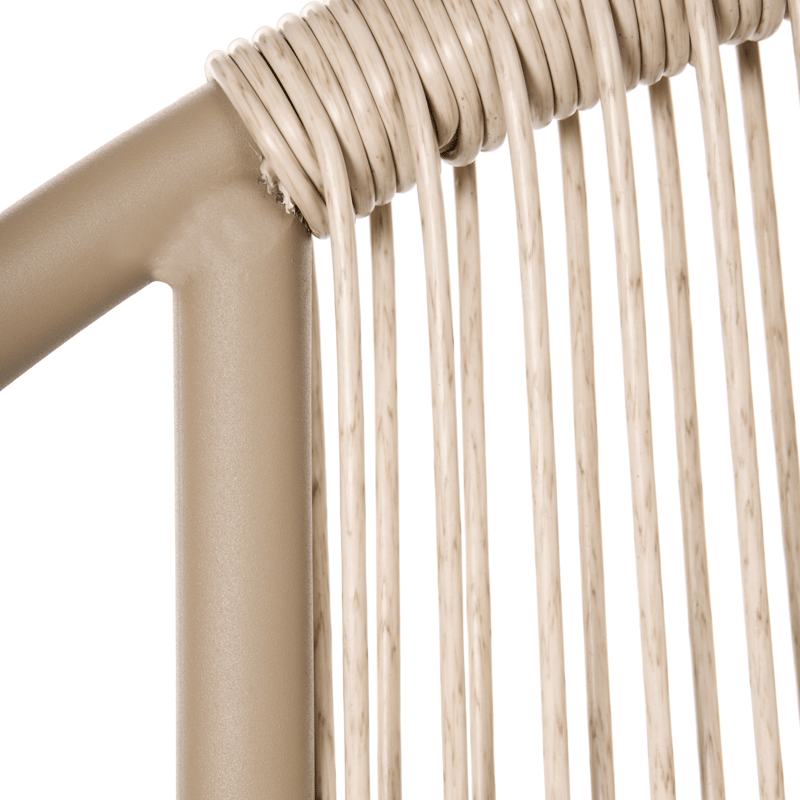 Tuoli ulos Ovaro polyrottinki - Beige - Puutarhakalusteet - Puutarhatuoli - Karmituoli ulos