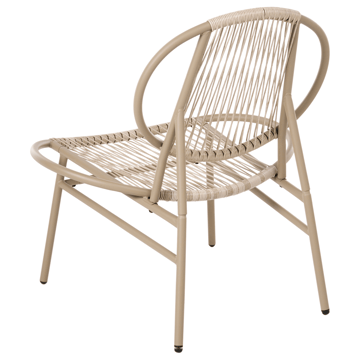 Tuoli ulos Ovaro polyrottinki - Beige - Puutarhakalusteet - Puutarhatuoli - Karmituoli ulos