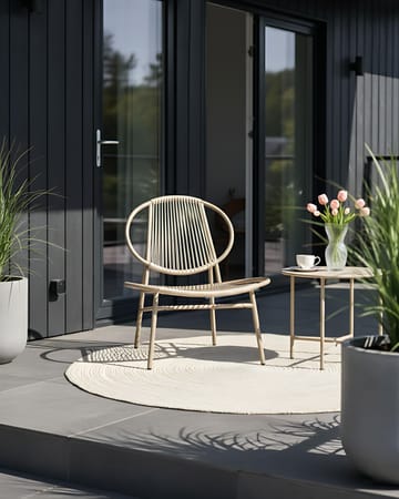 Tuoli ulos Ovaro polyrottinki - Beige - Puutarhakalusteet - Puutarhatuoli - Karmituoli ulos