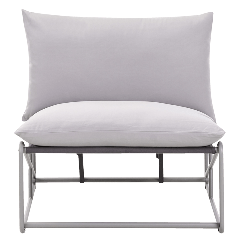 Tuoli ulos pehmusteella Pico Teräs - Harmaa - Puutarhakalusteet - Puutarhatuoli - Ulkotilan nojatuolit