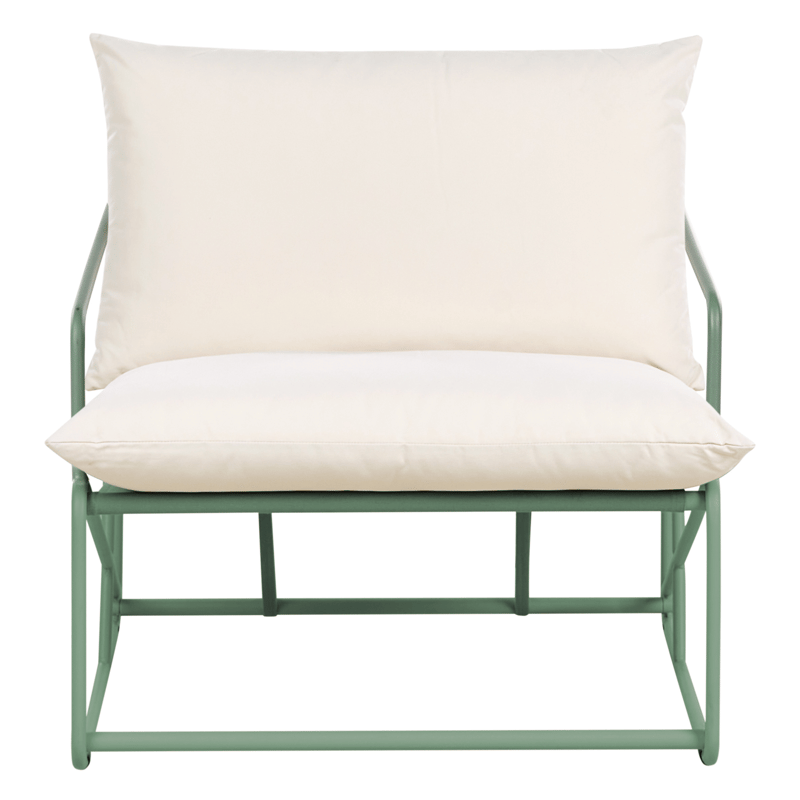 Tuoli ulos pehmusteella Ponte - Vihreä/Beige - Puutarhakalusteet - Puutarhatuoli - Ulkotilan nojatuolit