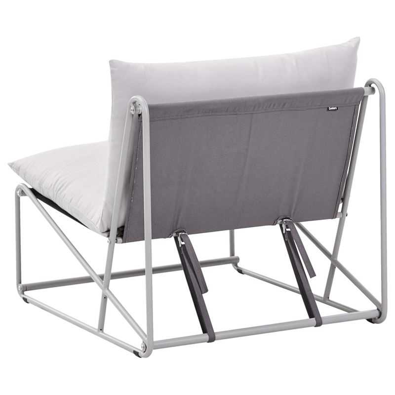 Tuoli ulos pehmusteella Pico Teräs - Harmaa - Puutarhakalusteet - Puutarhatuoli - Ulkotilan nojatuolit