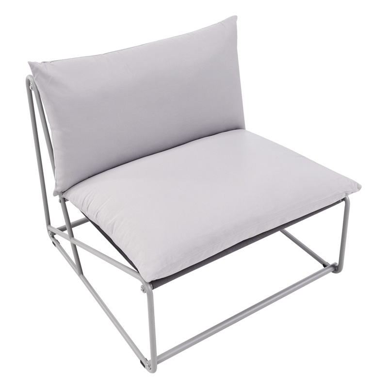 Tuoli ulos pehmusteella Pico Teräs - Harmaa - Puutarhakalusteet - Puutarhatuoli - Ulkotilan nojatuolit