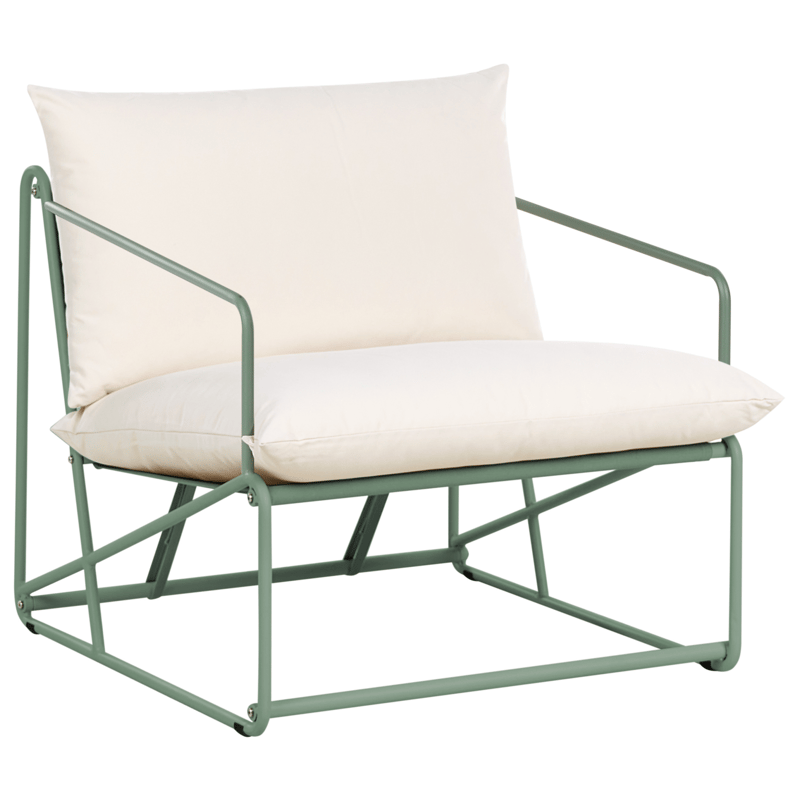 Tuoli ulos pehmusteella Ponte - Vihreä/Beige - Puutarhakalusteet - Puutarhatuoli - Ulkotilan nojatuolit