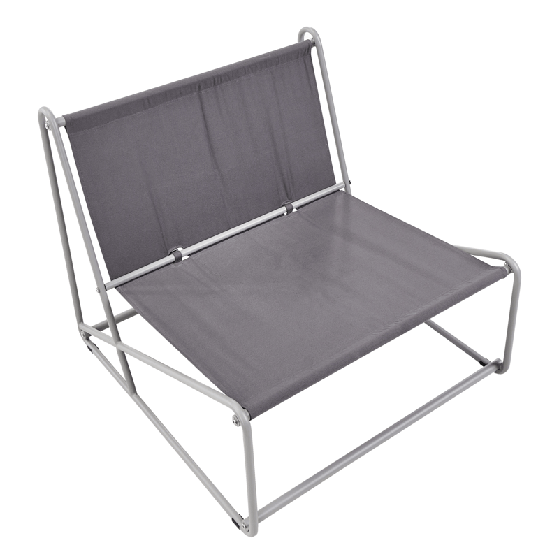 Tuoli ulos pehmusteella Pico Teräs - Harmaa - Puutarhakalusteet - Puutarhatuoli - Ulkotilan nojatuolit