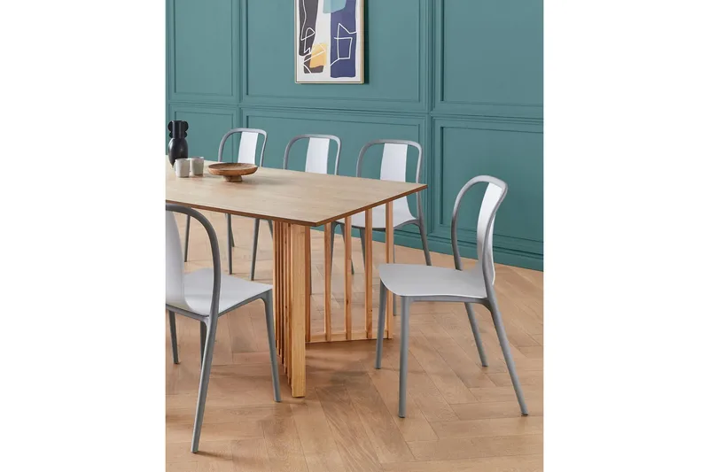 Ugento Ruokatuoli Ulkokäyttöön - Valkoinen/Harmaa - Puutarhakalusteet - Puutarhatuoli - Karmituoli ulos