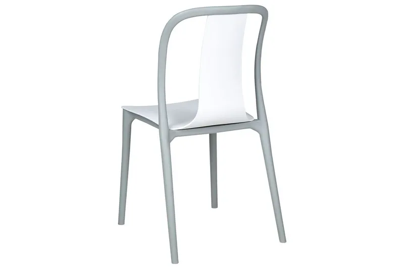 Ugento Ruokatuoli Ulkokäyttöön - Valkoinen/Harmaa - Puutarhakalusteet - Puutarhatuoli - Karmituoli ulos