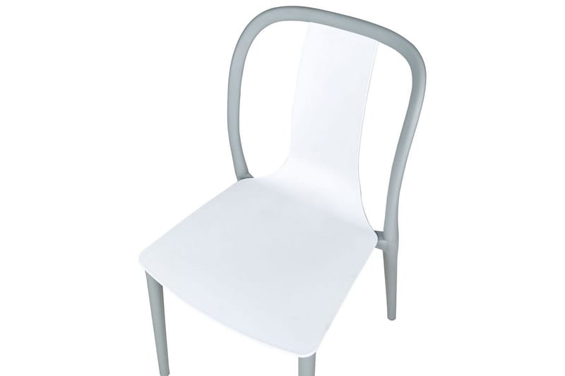 Ugento Ruokatuoli Ulkokäyttöön - Valkoinen/Harmaa - Puutarhakalusteet - Puutarhatuoli - Karmituoli ulos