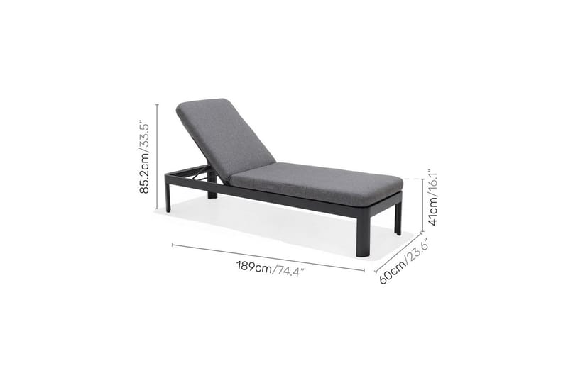 Ulkomöbeliryhmä Lifestyle Garden Portals rentoutumistuoli & C-muotoinen sivupöytä - Puutarhakalusteet - Puutarhatuoli - Aurinkosänky & aurinkovaunu