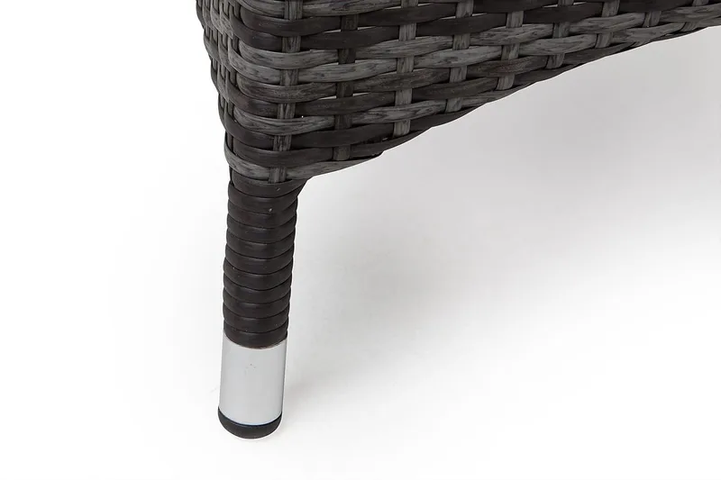 Jenny-ruokatuoli ulkokäyttöön säädettävä - säädettävä ulkonojatuoli polyrottinkia - Harmaa - Puutarhakalusteet - Puutarhatuoli - Ulkotilan nojatuolit