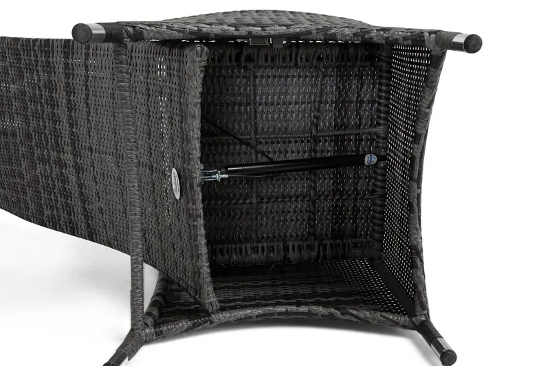 Jenny Säädettävä Ulkoruokatuoli – Säädettävä Nojatuoli Polyrottinkia - Harmaa - Puutarhakalusteet - Puutarhatuoli - Ulkotilan nojatuolit