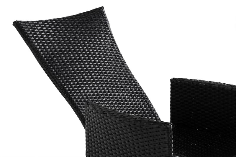 Jenny Säädettävä Ulkoruokatuoli – Säädettävä Nojatuoli Polyrottinkia - Musta - Puutarhakalusteet - Puutarhatuoli - Ulkotilan nojatuolit