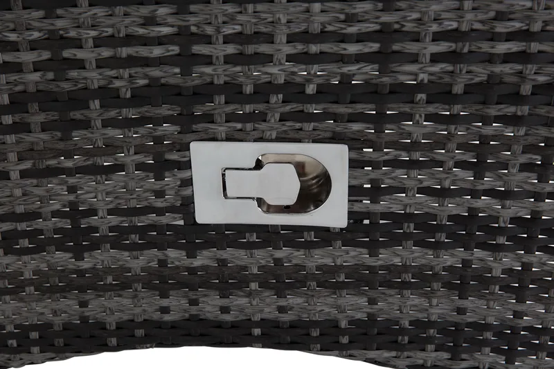 Jenny Säädettävä Ulkoruokatuoli – Säädettävä Nojatuoli Polyrottinkia - Harmaa - Puutarhakalusteet - Puutarhatuoli - Ulkotilan nojatuolit